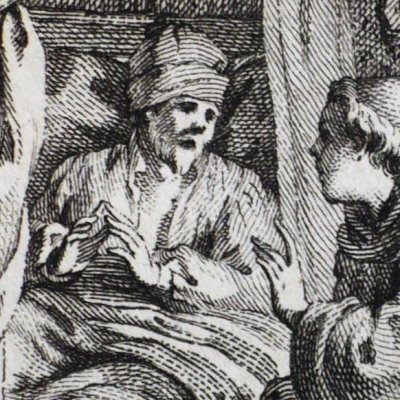 La fausse confession de Sire Cheparel (Décaméron 1757, J1N1) - Gravelot