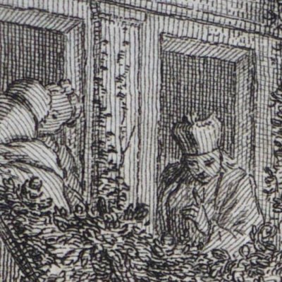 Abraham observant la malfaisance des clercs à Rome (Décaméron 1757 J1N2) - Eisen
