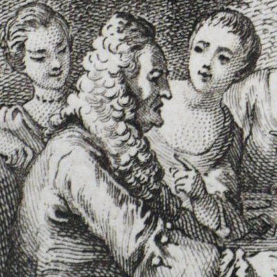 Maître Albert et Marguerite des Guisoliers (Décaméron 1757, J1N10) - Cochin