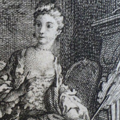 Renaud d’Ast hébergé par une veuve (Décaméron 1757, J2N2) - Gravelot