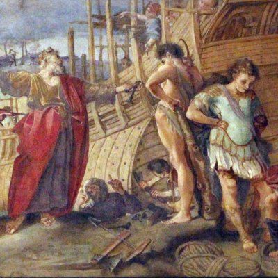 Construction du navire Argo (Bologne, Histoires de Jason) - Annibale Carrache