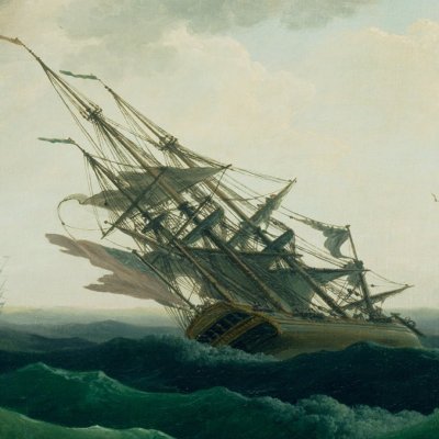 Tempête sur une côte méditerranéenne (version de Los Angeles) - Vernet