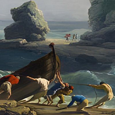 Tempête sur une côte méditerranéenne (version de Canberra) - Vernet