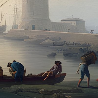 Port méditerranéen. Temps calme (version de Canberra) - Vernet