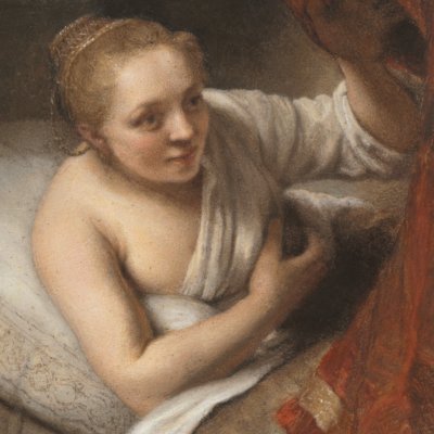 François Tronchin examinant un portrait de Rembrandt - Liotard