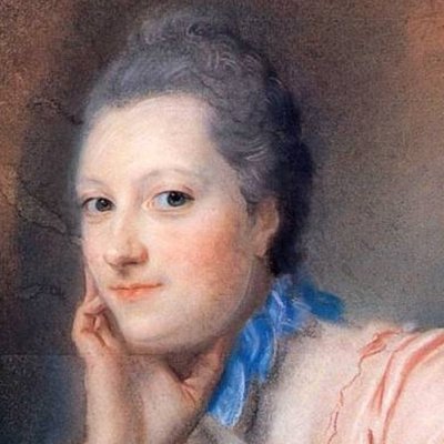 Mme Le Riche de La Pouplinière tenant une feuille de musique - La Tour