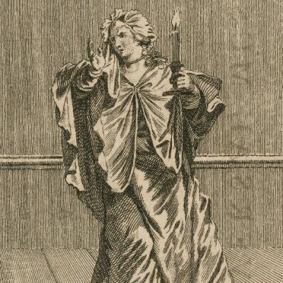 Hannah Pritchard jouant Lady Macbeth à Drury Lane - Gravelot ?