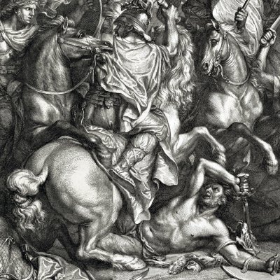 La vertu surmonte tout obstacle (Passage du Granique) - Audran d’après Le Brun