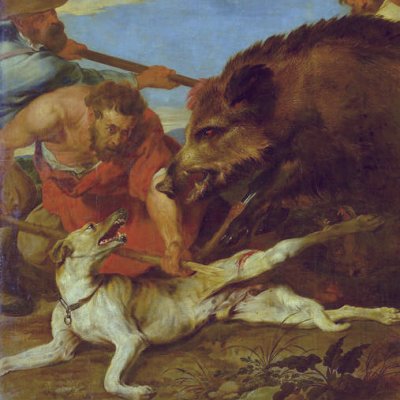 Chasse au sanglier (version de Dresde) - Frans Snyders et Van Dyck