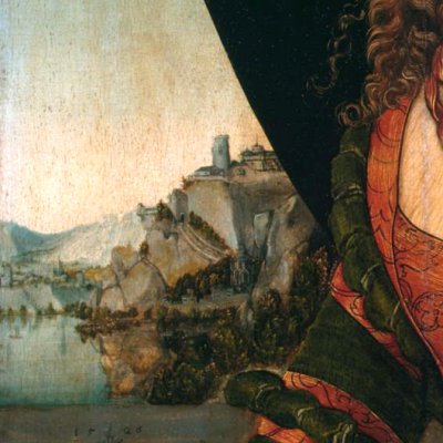 Femme au chapeau noir bordé de rouge - Cranach