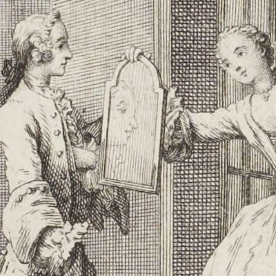Manon éconduit le Prince italien (Manon Lescaut, 1753) - Pasquier