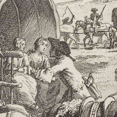 Des Grieux voit Manon sur sa charrette à Pacy (Manon Lescaut, 1753) - Pasquier