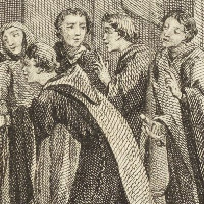 Entrée de Gabrielle au couvent (Histoire de dom B***, 1741)