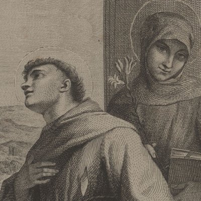 Saint Jean Baptiste & saints, d’après le Corrège  (Recueil d’est…, Dresde 1753)
