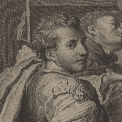Saint Georges, d’après le Corrège (Recueil d’estampes…, Dresde 1753)