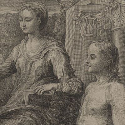 Saint Sébastien, d’après le Parmesan (Recueil d’estampes…, Dresde 1753)