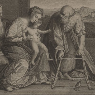 Sainte famille, d’après André de Sarte (Recueil d’estampes…, Dresde 1753)