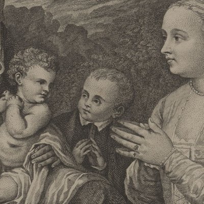La famille du duc de Ferrare…, d’après Titien (Rec. d’estampes…, Dresde 1753)