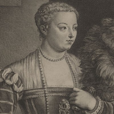 Portrait de Lavinie, fille du Titien (Recueil d’estampes…, Dresde 1753)