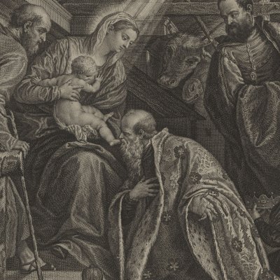 Adoration des Rois, d’après Véronèse (Recueil d’estampes…, Dresde 1753)