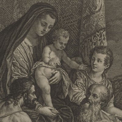 Famille d’un noble Vénitien d’après Véronèse (Recueil d’estampes…, Dresde 1753)