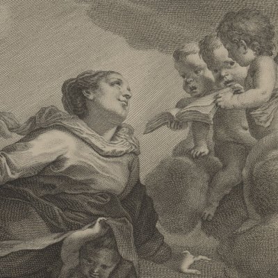 Assomption de la Vierge d’après A. Carrache (Recueil d’estampes…, Dresde 1753)