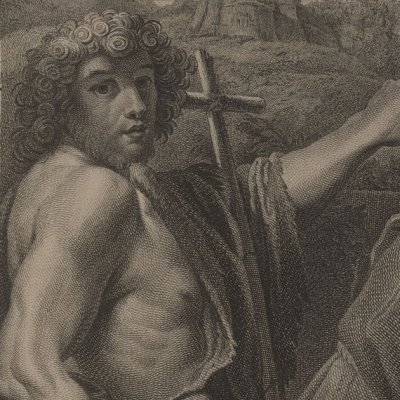 St Matthieu & saints d’après A. Carrache (Recueil d’estampes…, Dresde 1753)
