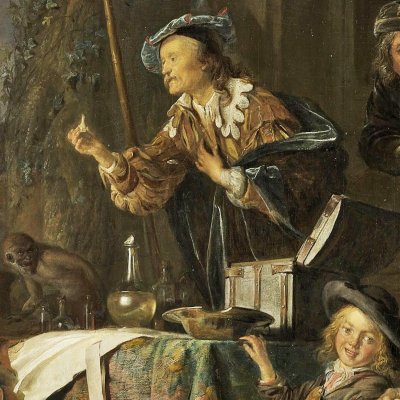 Le bonimenteur, dit aussi Le saltimbanque - Gérard Dou / Gerrit Dow