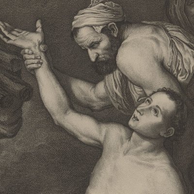 Martyre de saint Laurent, d’après l’Espagnolet (Rec. d’estampes…, Dresde 1753)