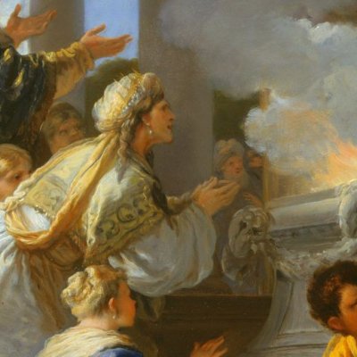 Les parents de Psyché font un sacrifice à Apollon (Histoire de Cupidon et de Psyché, 2) - Luca Giordano