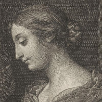 Sainte Cécile, d’après Carlin Dolce (Recueil d’estampes…, Dresde 1753)