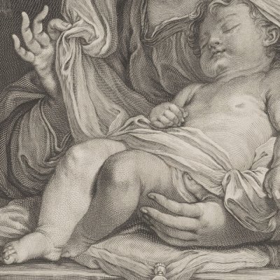 Vierge avec l’enfant Jésus, d’après Ch. Maratte (Recueil d’estampes Dresde 1753)