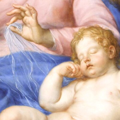 Sommeil de l’enfant Jésus avec des anges musiciens - Carlo Maratta