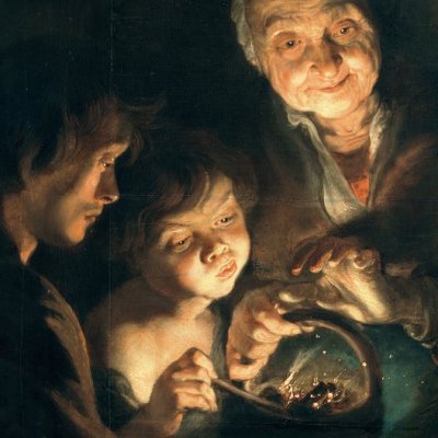 La vieille au brasero - Rubens