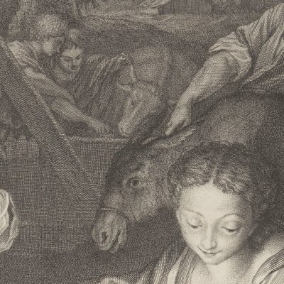 La nativité de notre Seigneur, d’après le Corrège (Recueil d’estampes…, II, Dres