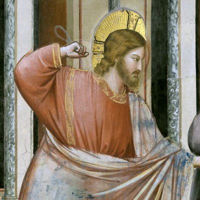 Le Christ chassant les marchands du Temple (Chapelle Scrovegni) - Giotto