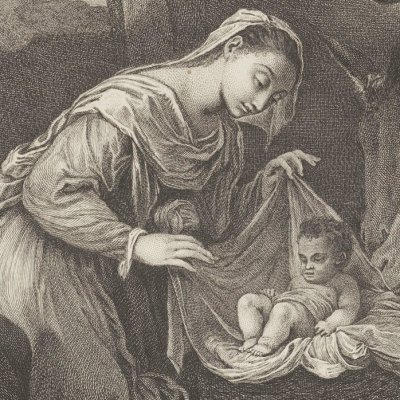 L’adoration des bergers d’après François Bassan (Recueil d’estampes…, II, Dresde