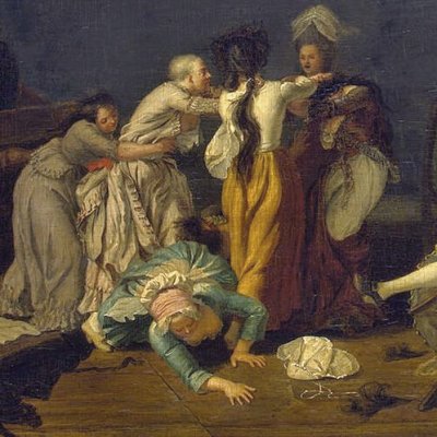 Bagarre de femmes dans une auberge - Léonard Defrance