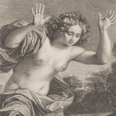 Vénus et Adonis d’après le Guerchin (Recueil d’estampes…, II, Dresde 1757)