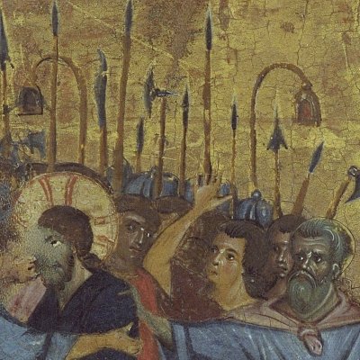 Le baiser de Judas (Polyptyque) - Guido da Siena