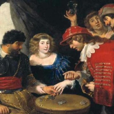 Joueurs et courtisanes sous une tente - Cornelis de Vos