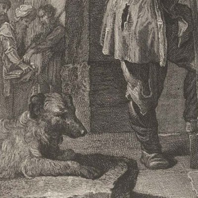 Le père de famille & ses valets (?) (Recueil d’estampes…, II, Dresde 1757)
