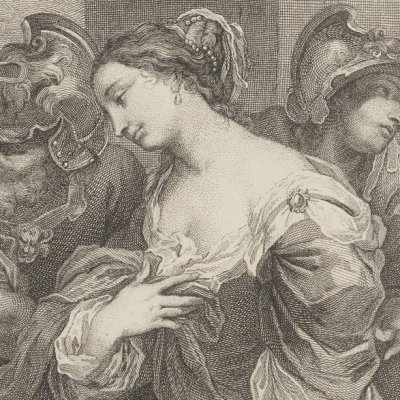 La femme adultère, d’après B. Biscaino (Recueil d’estampes…, II, Dresde 1757)
