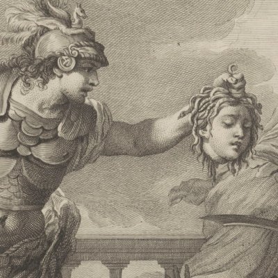 Persée contre Phinée d’après Luc Jordane (Recueil d’estampes…, II, Dresde 1757)
