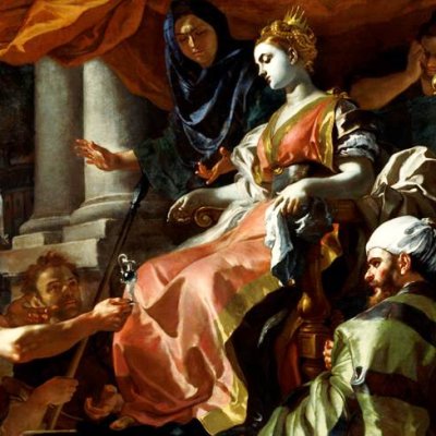 Sophonisbe recevant le présent du messager de son époux - Francesco Solimena