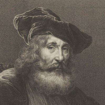 Buste d’un vieillard d’après Rembrandt (Recueil d’estampes…, II, Dresde 1757)
