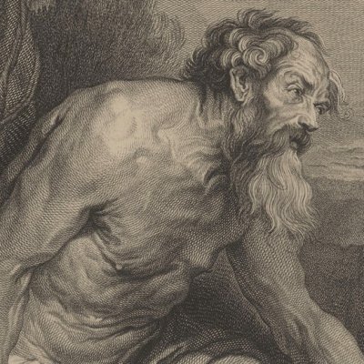 Saint Jérôme pénitent d’après A. van Dyck (Recueil d’estampes…, II, Dresde 1757)