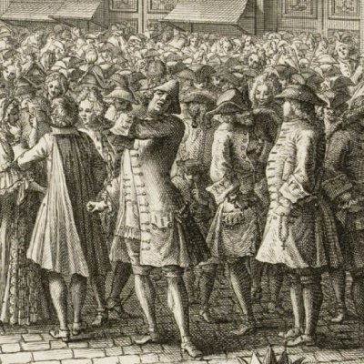Rue Quincampoix en l’année 1720 - Humblot
