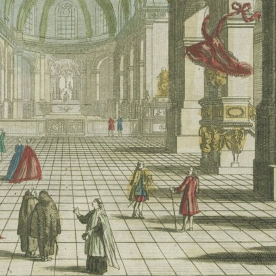 Intérieur de l’église Saint-Roch à Paris en 1760 (56e vue d'optique)