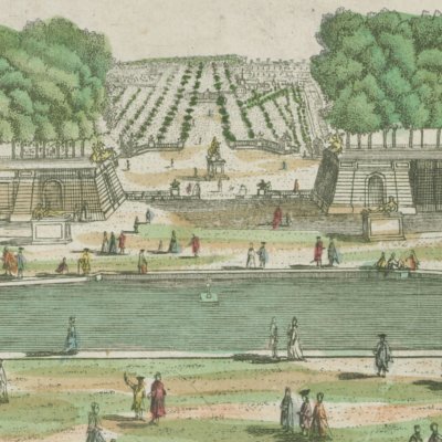 Vue du grand bassin au bas des Tuileries, place de Louis XV - Mondhare